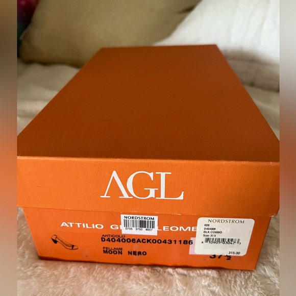 AGL Attilio Giusti Leombruni Pump Black Leather Heels - Picture 11 of 12